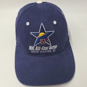 Vintage NHL All Star Game Hat Adjustable Drew Pearson Blue NHL Logo 2003 Y2K Men